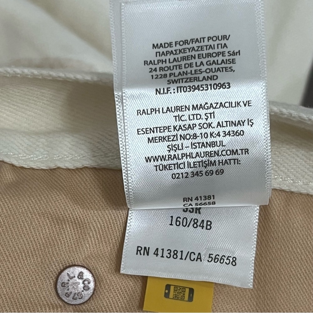 New Polo Ralph Lauren Avery Boyfriend Ivory‎ Wash Patchwork Jeans - Picture 13 of 14